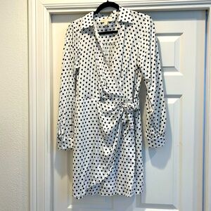 Women’s Michael Kors polka dot wrap dresss, size medium.